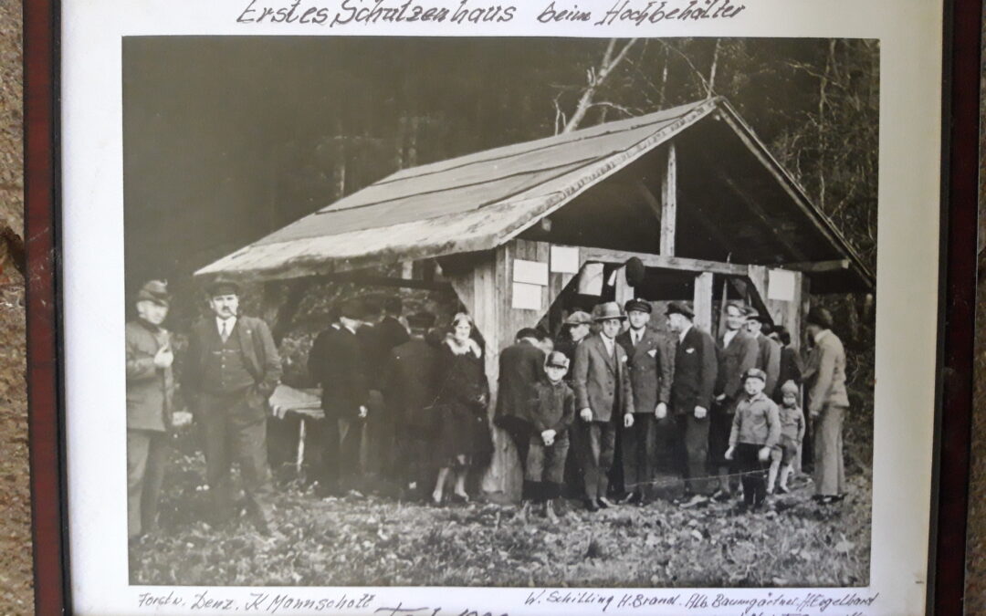 Schützenhaus Reichartshausen beim Hochbehälter 1928